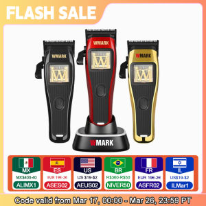 WMARK NG-X1 Professional Hair Clippers for MenMicrochipped Magnetic Motor 10000RPM 9V with Charge StandCordless Cutter Trimmer
