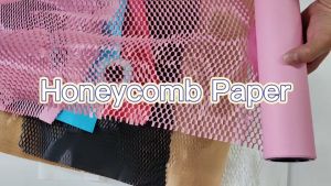 Multi Color Packaging Paper Honeycomb Cushioning Roll Perforated-Packing Recycled Cushion Wrapping 蜂窝包装纸 (4005)