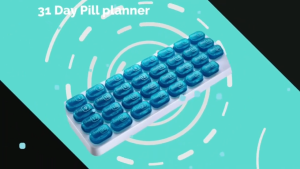 Portable 31 Grids Pill Box Case Medicine Pill Box Monthly Pill Organizer Removable Travel Pill Box