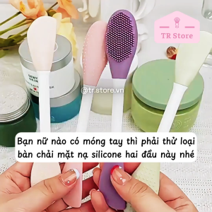 Cọ silicon đắp mặt nạ 2 đầu chuyên dụng GECOMO - Thoa mặt nạ đều sạch sẽ