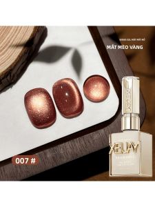 Bộ 6 Sơn Gel Móng Tay Mắt Mèo Màu Vàng Gradient 15ml Trị Liệu Bằng Ánh Sáng Tẩy Được Từ Tính Làm Móng Nghệ Thuật Tại Nhà