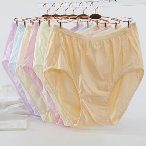 Elderly Womens 100 Pure Cotton High Waist Large Size Triangle Underwear