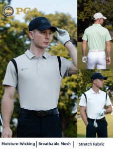 PGM | Mens Summer Breathable Athletic Golf Polo Shirt