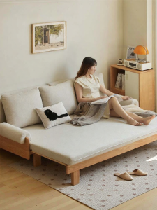 YUANSHI YUANSU | Full Wood Expandable Multi-functional Sofa Bed