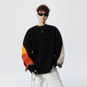 WUKONGYOUHUO | Áo Hoodie Nam Vintage Màu Sắc Phong Cách Mỹ Mùa Xuân Rộng Rãi