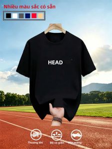 HEAD | Áo Thun Nam Thoáng Khí Tay Ngắn Nhiều Màu Cổ Tròn In Chữ Dành Cho Tập Luyện Quần Vợt Hàng Ngày Thể Thao Ngoài Trời