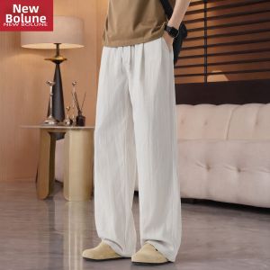 NEW BOLUNE | Vintage Style Flax Linen Leisure Trousers for Men