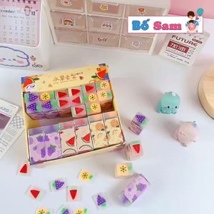 SET 5 Tẩy thạch dáng dài gôm tẩy bút chì cute có mùi thơm văn phòng phẩm Shop Bố Sam