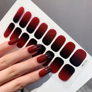 New Gradient Premium Gel Nail Art Stickers UV Cured Waterproof Long-lasting Easy Application Nail Tips Decals Beauty Tools