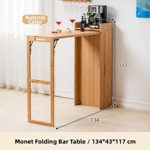 ZHUTING | Solid Wood Folding High Table Balcony Modern Bar Dining Table