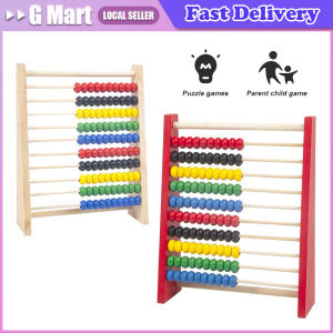 Counting Frame Wooden Construction Ten Frame Set Abacus Educational Toy for Elementary Preschool Toddlers Boys Girls Gifts