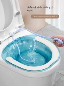 Ergonomic Toilet Cleaning Basin: No-Kneel Design Postpartum Care Seat Bathing Bowl Home Toilet Care Bucket