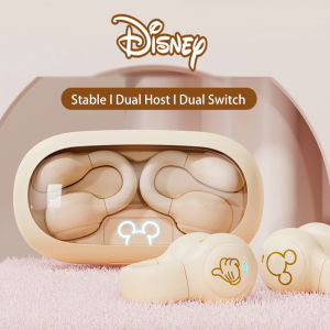 Disney Clip-On Wireless Earphones HIFI Sound Quality Headphones Noise Cancelling Gaming Video Dual Host Sports Bluetooth Headset