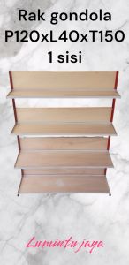 rak gondola 2 sisi besar P120xL80xT150 kuat kokoh rapi ringkas coxok untuk rak toko