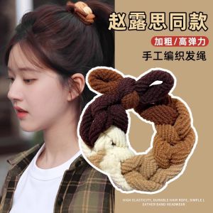 Korean Style Hair Ties for Girls Colorful Simple Personality Bun Headbands Elastic Hair Bands Fashionable Hair Accessories