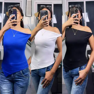 Semi off shoulder tops sale