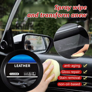 Long-Lasting Car Leather Brightener One-Wipe UV Protection Moisturizing Shine Restorer Anti-Fade Formula for Daily Maintenance