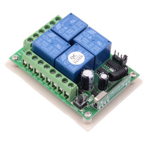 DC 12V 433 MHz 4CH RF Công Tắc Điều Khiển Từ Xa Không Dây Rơle Cho Động Cơ Cửa Nhà Để Xe Đèn LED Đa Chức Năng Bộ Thu