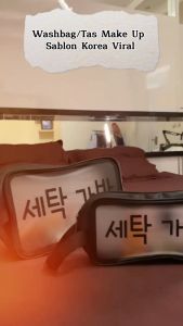 Wash Bag Kosmetik Waterproof Multifungsi Motif Korea Transparan