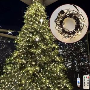 USB dark green LED firecracker light with 8 flashing modes for decorating Christmas trees ceilings bedrooms windows