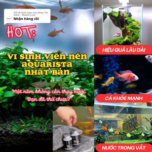 Giá sốc 4 lọ. Vi sinh bể cá Aquarista của Nhật lọ 100 viên ( vi sinh bể cá làm trong nước giảm độc tố cân bằng PH)