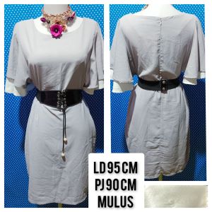 DRESS LENGAN PENDEK / TUNIK GREY 239