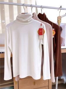 Gufei High Neck Velvet Thickening Bottoming Shirt for Women Fall and Winter Self-Heating Long Sleeves Inner Wear Pile Collar T-shirt Tops 35031