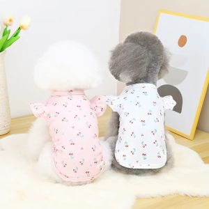 Pet T-Shirt Dog Cat Clothes Cute Lace Sleeve T-shirt