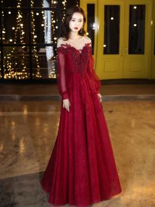 Red Wedding Dress Womens New Style Summer Ball Gown Princes Sleeve Pearl Embellished Midi Dress for Engagement And Wedding