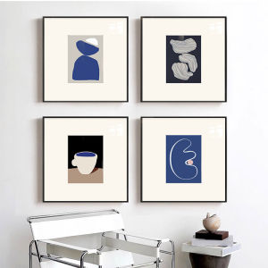 YASISHA | Klein Blue Minimalist Wall Art for Living Room Modern Abstract Art