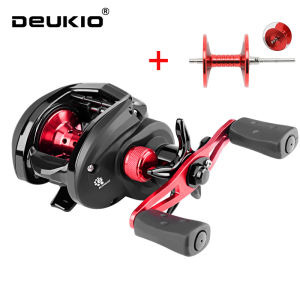 Deukio | DEUKIO Saltwater Baitcasting Reel Baitcaster 5+1BB 7.1:1 Drag Power 8kg Bait Casting Coil Fishing Reel With Spare Deep Spool
