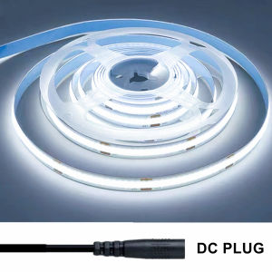 DC12V/24V 5mm PCB COB LED Strip 320/400/480LEDs 1m-5m High Density Dimming Flexible Tape for TV Backlight Bedroom Decor Lighting