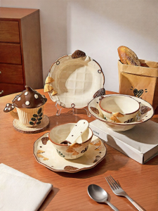 MODERN SWEETHOME | Underglaze Colored Modish Hostess Chocolatey Dinnerware