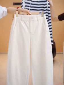 Quần Ống Rộng Cạp Cao Thời Trang Mùa Hè 2025 Cho Nữ Quần Ống Rộng Ống Đứng Rộng Rãi Quần Dài Thường Ngày Quần Ống Rộng