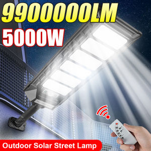 9900000LM 5000W Solar LED Lights Outdoor Garden Lighting Motion Sensor External Solar Lamp For Street Yard Courtyard Spotlight