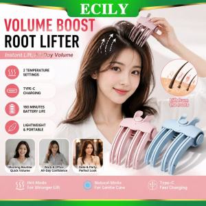 ECILY Wireless Electric Hair Root Lifter Volumizing Clip High-Top Fluffy Styler USB Type-C Rechargeable Portable Hair Volumizer for Fine Thick Hair Salon Home Travel Styling Tool