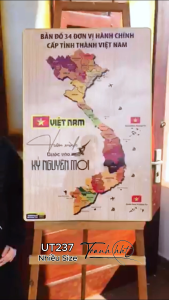 Tranh tráng gương 3D bản đồ Việt Nam 34 tỉnh bản đồ gỗ 3D tráng gương 34 tỉnh Việt nam bản đồ việt nam Khung ảnh bản đồ Việt Nam 34 tỉnh thành tráng gương UT237