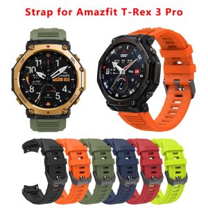 Official Silicone Strap for Amazfit T-REX 3 Pro Smart Watch Strap Watchband Sport Wristband Bracelet for T-Rex3 Pro Accessory