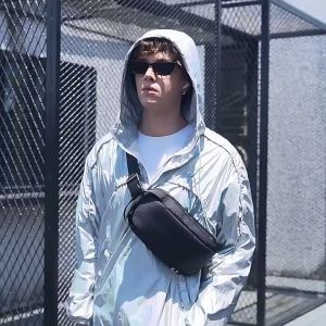 Men Oxford Sling bag Small Korean Korea Style 2 zip Crossbody sling bag Male Trendy