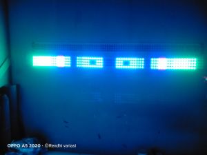 STROBO KACA DEPAN TEKS 4 BARIS GANTI NAMA/TULISAN LEWAT HP