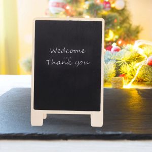 Stand Menu Meja Papan Tulis Cafe Mini Chalkboard 20*30cm Papan Notes Kayu Papan Memo Papan Tulis Hitam Cafe Mini Blackboard