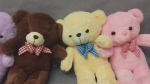 Boneka Beruang Pita Teddy Bear Pita Kotak Kotak Lucu M