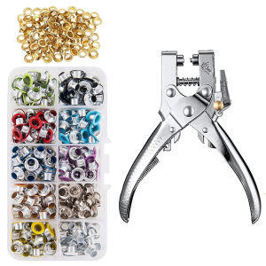 11-Color 4.5mm Eyelet Tool Kit Eyelet & Hole Punch Pliers Included Perfect for DIY Leather & Hardware Handicraft Projects