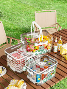 กล่องเก็บของในตู้เย็นขนาดใหญ่ BQH ระดับอาหาร พลาสติก เก็บของในครัว เก็บของผักผลไม้ ดีไซน์การ์ตูน อุปกรณ์จัดระเบียบในครัว