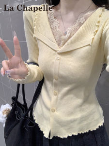 La Chapelle | French Lace Knit Slimming Top