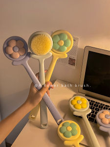 Bàn Chải Tắm Lông Có Tay Cầm Dài Mềm Bàn Chải Chà Tắm Dành Cho Nữ Hộp Đựng Xà Phòng Tẩy Tế Bào Chết Phụ Kiện Phòng Tắm Tự Làm Sạch