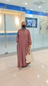 Jamal Rhaidz Side by Side Pocket Dress with Button Sa Harap Small to XLarge - Women's Casual Dress