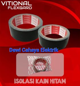 Vitional Isolasi Kain Hitam 2 inchi 4.5M - Isolasi Kain - Jilid Buku - Lakban Kain Hitam