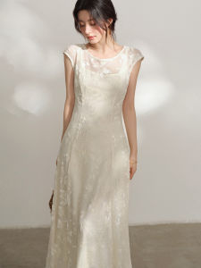 Traditional Inspired Two Pieces Velvet Cut Flowers A-line Dress