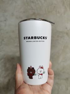 READY STOCK! STARBUCKS X LINE FRIENDS COLLECTION  LINE FRIENDS  Brown and Cony white  Stainless Steel Tumbler (12oz)
